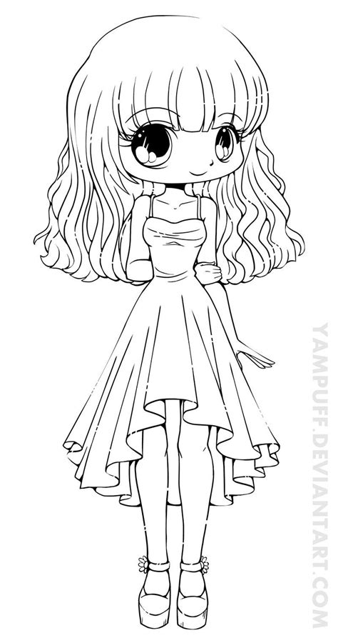 Teej Chibi Lineart Commission By Yampuff On Deviantart People
