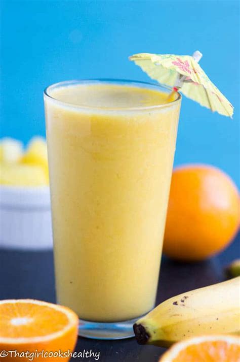 Orange Pineapple Banana Smoothie That Girl Cooks Healthy