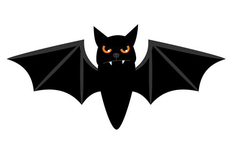 Halloween Flying Bat Isolated On White Vector 843486 Illustrations