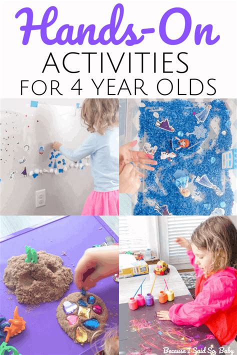 Hands On Activities For 4 Year Olds Because I Said So Baby