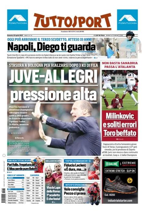 Rassegna Stampa Juve Prime Pagine Quotidiani Sportivi Aprile Calcioblog
