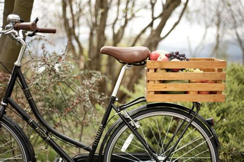 Wood Bike Bicycle Basket Bike Basket
