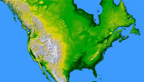 Elevation Map Of North America Maping Resources