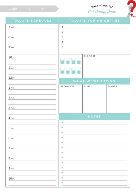 How To Use Printable Daily Planner Template Pdf Excel Word Howtowiki