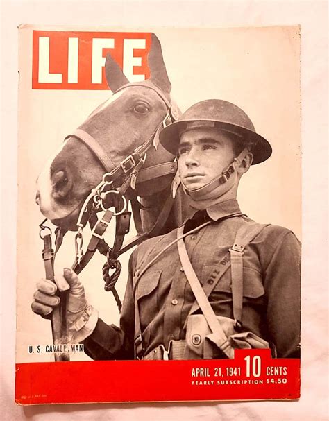 Ww2 Life Magazine Us Army Cavalry April 21st 1941 Rare Etsy
