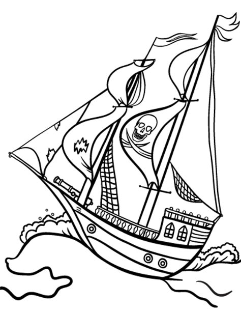 Pirate ship ride coloring page. Free Pirate Ship Coloring Page