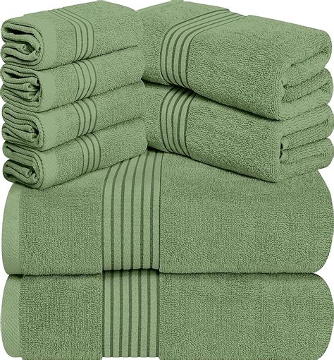Utopia Towels Luxurious 700 Gsm Premium 8 Piece Towel Set Grey 2 Bath