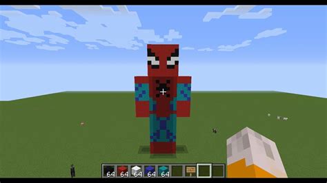 How To Build A Spiderman Statue In Minecraft Youtube