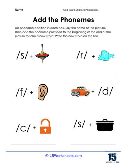 Add And Subtract Phonemes Worksheets 15