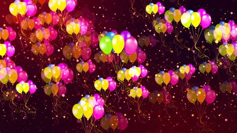 Hd Loopable Background With Nice Flying Balloons Stock Footage Video