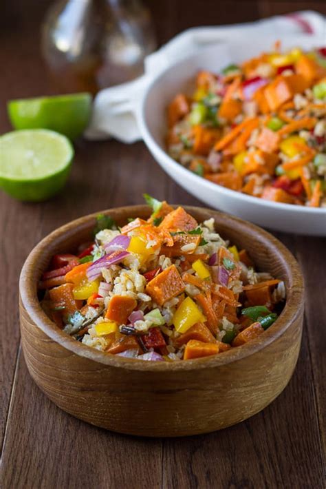 The optional seasoning blend adds a perfect. Roasted Sweet Potato and Wild Rice Salad With Chili-Lime ...