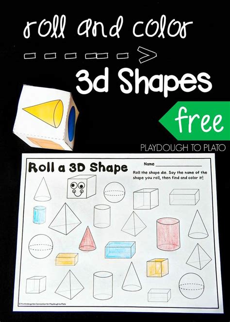 Roll And Color 3d Shapes