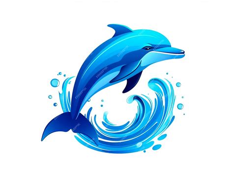 Premium Ai Image Dolphin Jumping Out Of The Water Vector Illustration