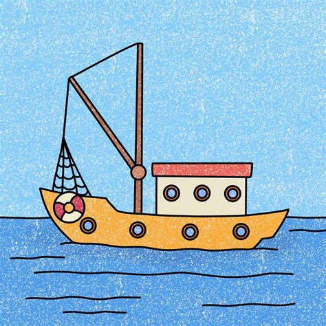 From Novice To Pro Learn How To Draw A Fishing Boat In Just 10 Easy