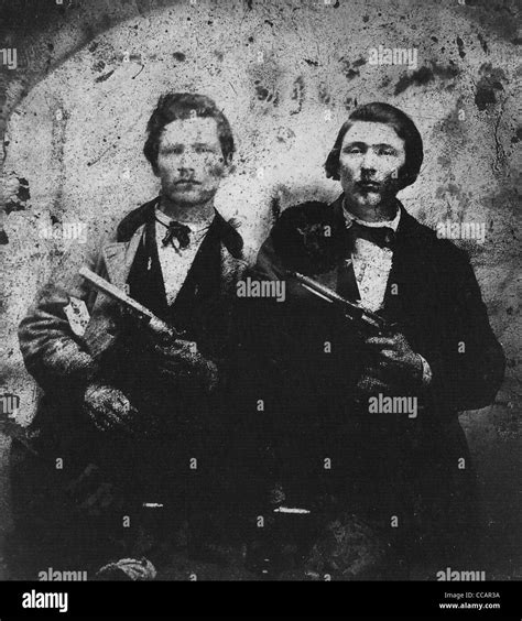Frank And Jesse James Us Outlaws About 1865 With Frank At Left And