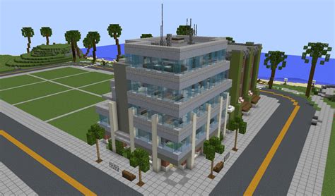 Small Office Building In Tropical City With Full Interior Rminecraft