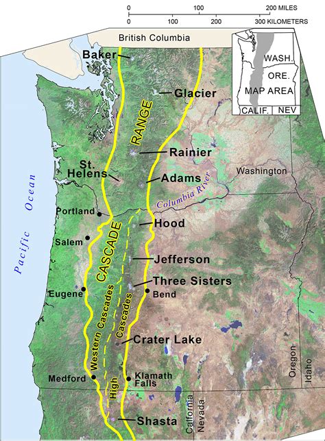 Cascade Mountain Range Map Bing Images Gambaran