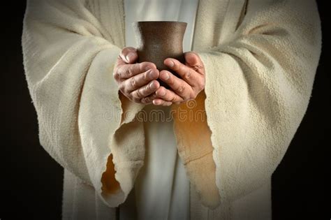 Jesus Hands Holding Wine Cup Stock Photo Image Of Prayer Wine 34881348