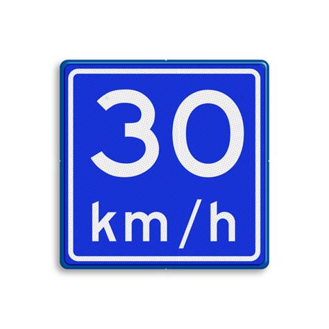Verkeersbord A04 Vrij Invoerbaar Adviessnelheid 30 Kmh Snelheid
