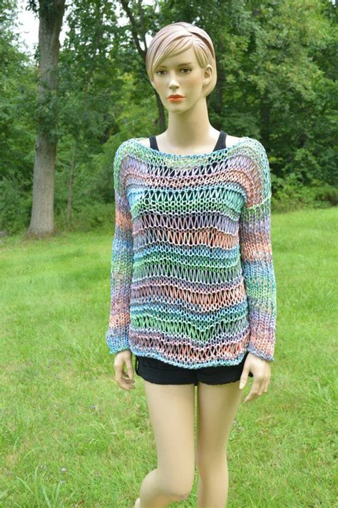 Multicolor Sweater Boho Sweater Hippie Sweater Summer Wear Womens