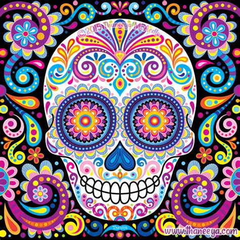 Day Of The Dead Art A Gallery Of Colorful Skull Art