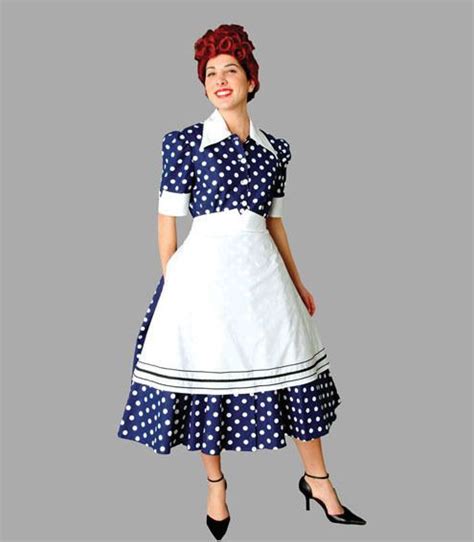 Deluxe Lucille Ball I Love Lucy Costume 50 S Housewife Ricky Ricardo Tv Show Completecostume