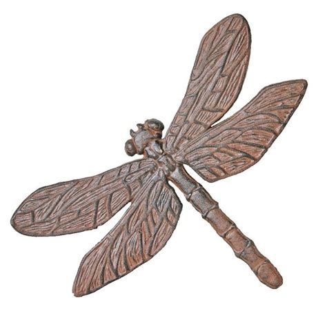 Dragonfly Cast Iron Stepping Stone Antique Rust