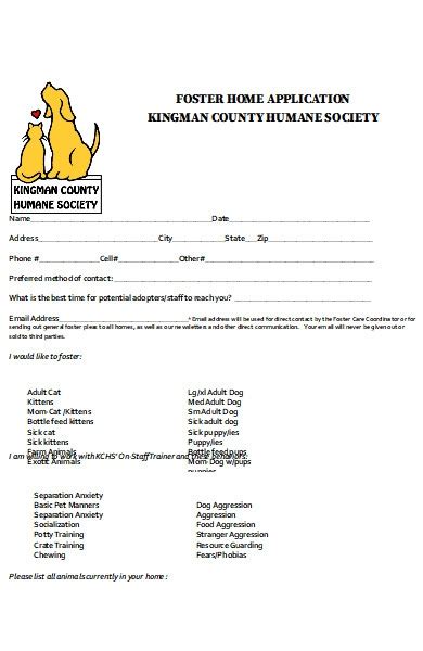Free 52 Puppy Application Forms In Pdf Ms Word