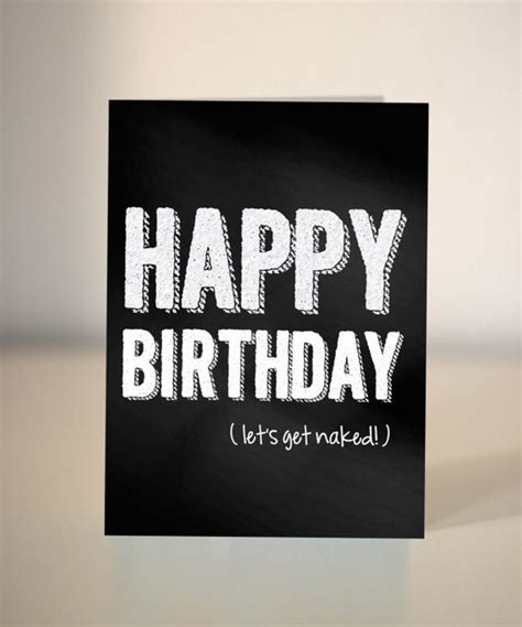 Funny Birthday Card Let S Get Naked Card For Boyfriend Etsy