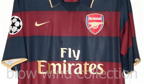 Cerita Jersi Bola Sepak Arsenal 0708 3rd Player Issue Shirt Ucl Version