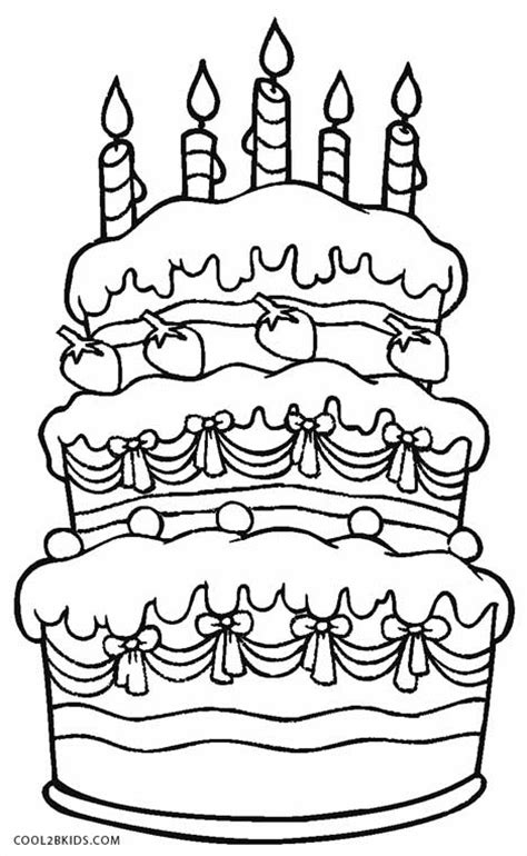 Felt christmas decorations christmas crafts happy birthday birthday cake colorful cakes small cake large prints no bake cake coloring pages. Free Printable Birthday Cake Coloring Pages For Kids
