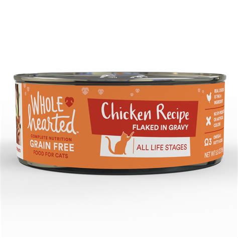 As you can see, the most common first ingredient in wholehearted is chicken. WholeHearted All Life Stages Canned Cat Food - Grain Free ...