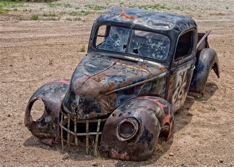 Free Images Desert Mud Junk Vintage Car Arizona Hdr Heap