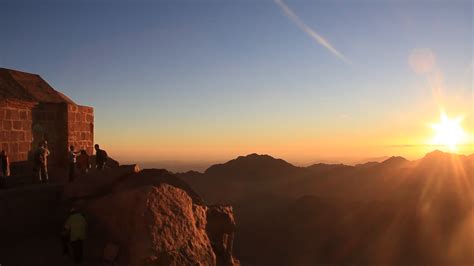 Sunrise On Mount Sinai Moses Mountain Stock Footage Sbv 304821023