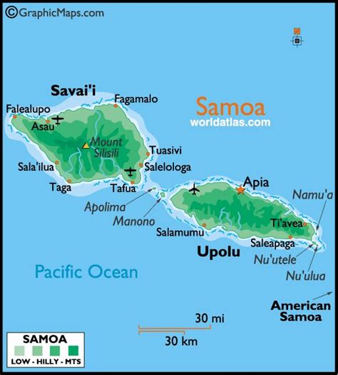 Samoa Maps Facts Samoa Upolu South Pacific Islands