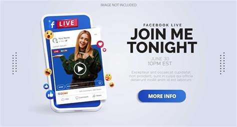 Premium Vector Social Media Post Design About Facebook Live Stream