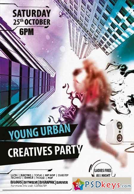 Young Urban Creatives Party Flyer Psd Template Free Download