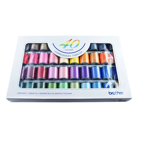Brother Embroidery Thread Set 40 Colours Sewing Machine World