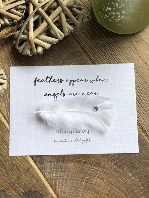 Feathers Appear When Angels Are Near Card Angel Feather Etsy