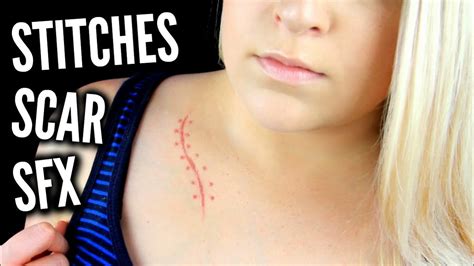 Stitches Scar Sfx Makeup Tutorial Youtube