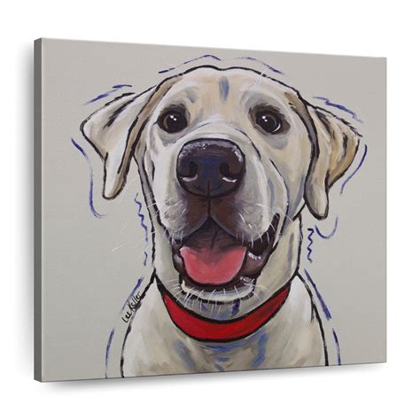 Yellow Lab Hank Wall Art Painting By Hippie Hound Studios