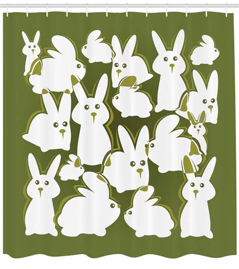 Check out our playboy bathroom selection for the very best in unique or custom, handmade did you scroll all this way to get facts about playboy bathroom? Bunny Shower Curtain, Funny Cartoon White Rabbits on Green ...