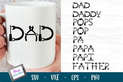 Dad Svg Tools 8 Names For Father Graphic By Stacysdigitaldesigns