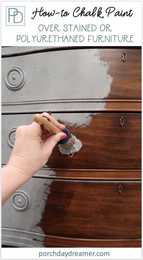 Yes You Can Use Chalk Paint Right Over Stain No Priming Or Sanding