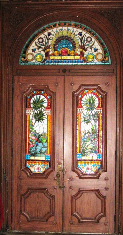 Victorian Door Stained Glass Stainedglasskitchen Antique Stained