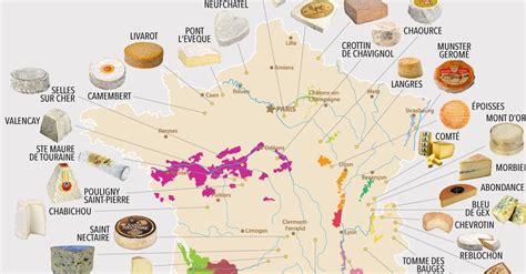 Map The Iconic Cheeses Of France Map France Map French Cheese