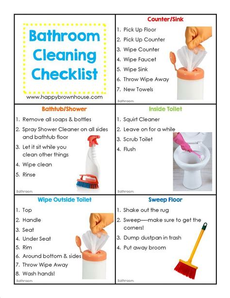 Editable Chore Cards For Kids Kids Cleaning Bathroom Cleaning