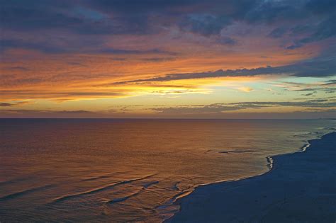 Download 3840x2400 Wallpaper Beach Sunset Calm Sea Clouds Sky 4k