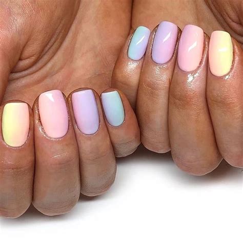 40 Pretty Pastel Nails For 2021 The Glossychic In 2021 Pastel