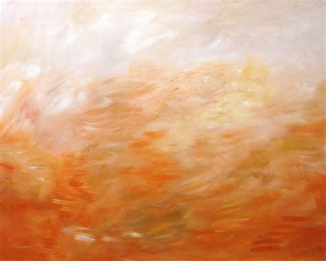 Abstract Orange Cream Painting By Ashleigh Dyan Bayer